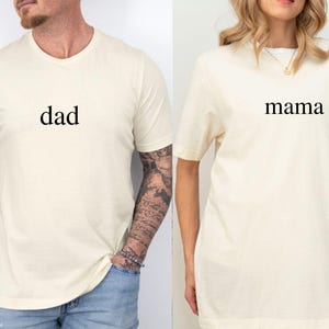 Mama And Dad Shirt, Matching Mom And Dad Shirts, Best Mom Ever, Best Dad Ever, Custom Mom Gift, Personalized Dad Tshirt, Father's Day Gift