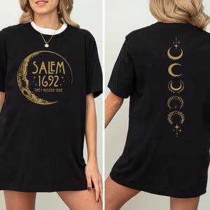 Sudadera de Halloween para mujer &quot;Salem 1692&quot; con texto &quot;Se perdieron uno de ambos lados&quot;, divertidas camisetas de Halloween con texto &quot;ambos lados&quot;, regalo de Halloween de manga larga.