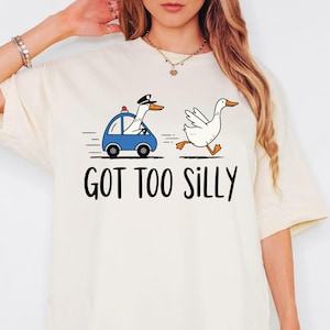 Got Too Silly Shirt, Silly Goose Shirt, Goose Lover Shirt, Funny Goose Shirt, Silly Goose Jail Shirt, Funny Meme Shirt Trendy Women Gift,Tee