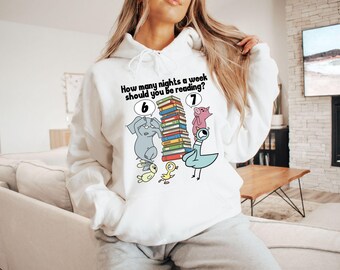 How Many Nights A Week Should You Be Reading 6-7 Shirt, Children's Books Sweatshirt Hoodie, Teacher Six Seven 67 Shirt, Trendy Meme Shirt
