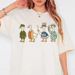 Funny 4th Of July Ducks Shirt, American Goose Tee, Funny for Independence Day Tee,Patriotic USA Tee,Patriotic Goose Shirt,USA Gift for Shirt