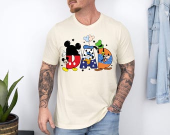 Disney Papa Shirt, Mickey Donald Doof Papa T-Shirt, Vatertag Disney Shirt, Disneyland Familien Reise Shirt, Disney passendes Shirt für Papa, Geschenk