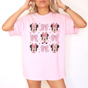 Pink Disney Minnie Shirt, Minnie Coquette Bow T-Shirt, Disney Minnie Sweatshirt, Gift for Her, Shirt for Women,Valentines Day Gift for Shirt