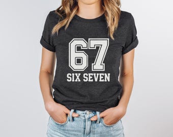 Trendiges Gen Z Shirt, trendiges Geschenk, lustige Nummer Gen Z Shirts, Sechs Sieben sarkastisches Shirt, 6 7 Meme Shirt, lustiges Meme Sweatshirt, 6 7 Hoodie