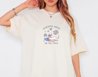 Grappig shirt van 4 juli, shirt grappig gans, Independence Day Tee, shirt VS, patriottische tshirt, shirt Firequacker, cadeau van 4 juli
