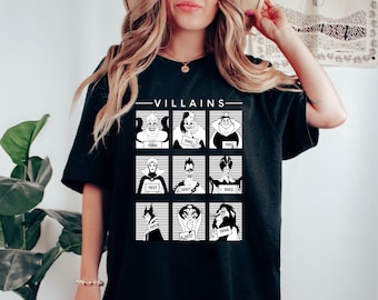 Camiseta vintage de Halloween de villanos de Disney, camiseta "Bueno para ser malo", villanos de Disney, camiseta de Úrsula, camiseta de la Reina Malvada, camiseta de Cruella, regalos de Disney