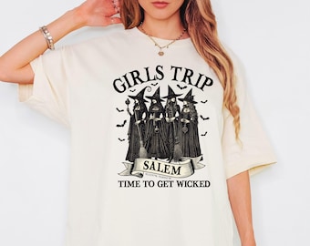 Girls Trip Salem Sweatshirt, Halloween Shirt, Retro Halloween T Shirt, Halloween Witch Sweatshirt, Salem Massachusetts, Salem Witch Shirt