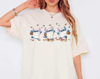 Koszulka Disney Ghost Stitch Halloween, Koszulka Disney Stitch Halloween, Cukierek albo psikus, Upiorny sezon, Koszulka Disney, Prezent dla rodziny Disney na Halloween