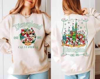 Disneyland Est 1955 Weihnachten Sweatshirt, Mickey und Freunde Weihnachten Sweatshirt, Weihnachtsfamilie Sweatshirt, Disneyland Sweatshirt