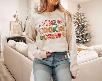 The Cookie Crew Shirt, Christmas Cookie Crew Sweatshhirt, Cute Cookies Shirt, Christmas Baking Crew Hoodie, Gifts for Mom Christmas