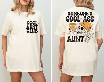 Shirt coole tante, cool tante clubshirt, Moederdagcadeau voor tante, tante shirt, tante cadeau, zus geschenken, cadeau voor shirts