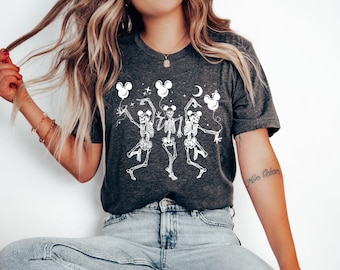 Disney Halloween Party Dancing Skeleton Mickey Ears Shirt, Disneyland Family T-Shirt, Disneyland Halloween, Funny Skeleton Tee, Disney Gift