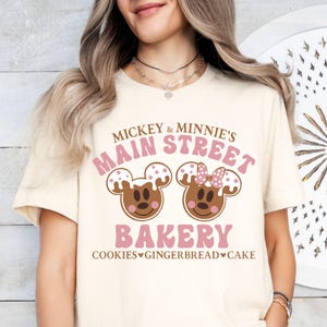 Mickey and Minnie Main Street Bakery Sweatshirt, Disney Christmas Gingerbread T-Shirt, Disney Christmas Sweatshirt, Disney Christmas Cookies