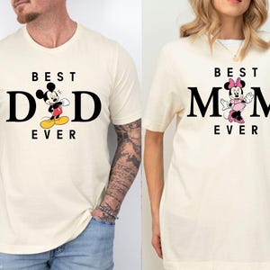 Disney Best Mom Dad Ever Shirts, Family Vacation Tees, Minnie Mickey Mom Dad Shirts, Disney World Family Shirts, New Dad Disney Shirt, Gift