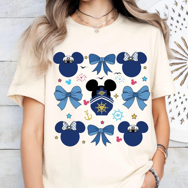 Mickey Cruise T-Shirt, Disney Cruise Shirt, Coquette Bow Mickey Shirt, Coquette Cruise Shirt, Disney Cruise Shirt, Coquette Shirt, Hday Tee
