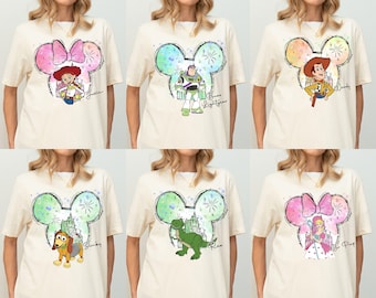Camiseta de Toy Story, sudadera de Buzz Lightyear, camiseta de Slinky Dog, camiseta de Rex y Jessie, camiseta del Sheriff Woody, camiseta con la cabeza de Mickey, camiseta de Disney Trip
