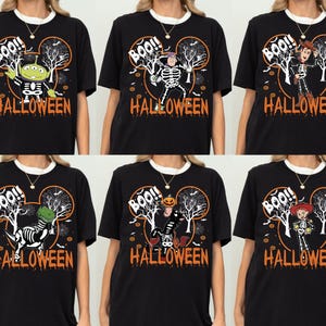 Disney Halloween Shirt, Toy Story Skelett Halloween Sweatshirt, Halloween Shirt, Disney Mickey und Friends Charaktere Halloween Ballon T-Shirt
