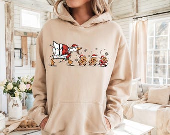 Goose and Gingerbread Christmas Sweatshirt, Goose Lights Gingerbread Sweatshirt, Christmas Cookie Gingerbread Shirt, Festive Goose Gift Tee