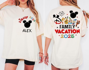 Personalized Disney 2025 Family Vacation Shirts, Mickey Castle 2025 Shirts, Disneyland Family Trip Shirt,Custom Mickey Trip Shirt,Couple Tee