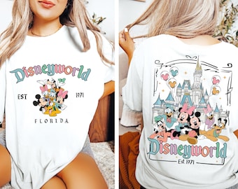 Camiseta de Disneyland Florida, Disneyland (fundado en 1971), Disneyworld, viajes a Disney, Mickey y sus amigos, Mickey Mouse