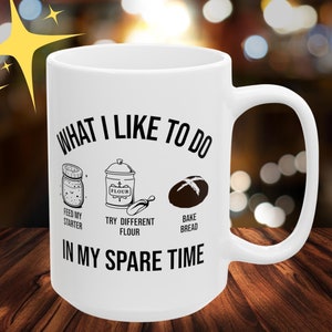 Sourdough Bread gift, Sourdough Bread Starter Gift for Her, Bread Maker Ceramic Coffee Mug, Homemaker Mug, Bread Making Cup Homesteader Gift