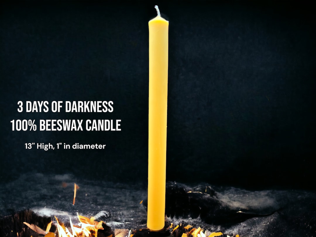 3 Days of Darkness 3 Day 100 Beeswax Devotional Candle Etsy