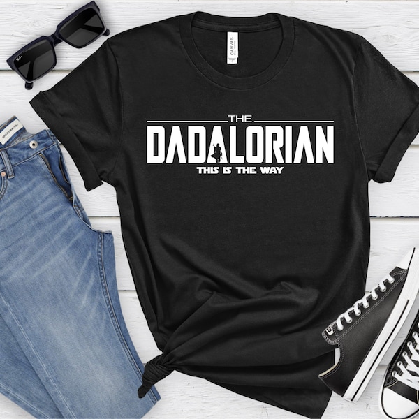Dadalorian - This is the Way - Statement Tshirt schwarz Dad Vater Baba Life lustige Sprüche Family Couple matching outfits