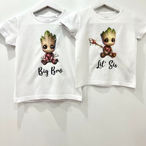 Geschwistershirts Tshirt Bruder Schwester Big Bro and Lil Sis Partnerlook Family Statement Shirts Bild 6