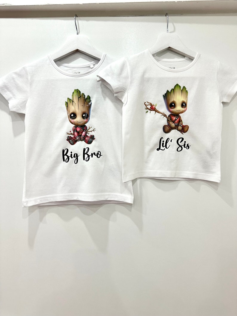 Geschwistershirts Tshirt Bruder Schwester Big Bro and Lil Sis Partnerlook Family Statement Shirts Bild 6