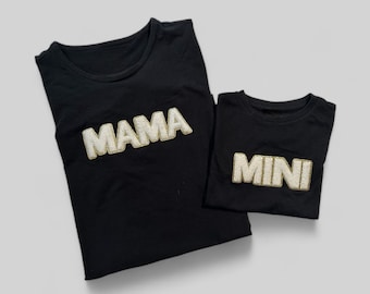 Mama und Mini Partner Shirt - Statement Tshirt Motherhood MomLife Streetstyle Partnerlook Family Love