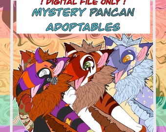 Fursona Adoptables // Full-body Mystery Pancan Adopts // Furry Fandom Original Characters
