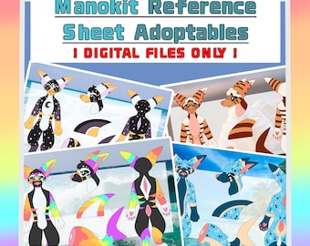 Fursona Adoptables // Full-body Manokit Reference Sheet Adopts // Furry Fandom Original Characters