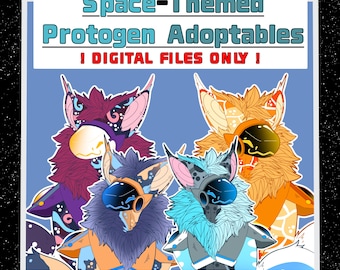 Fursona Adoptables // Helkropps Protogen Adopts med rymdtema // Furry Fandom Originalkaraktärer