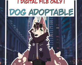 Fursona Adoptables // Full-body Dog Adopt // Furry Fandom Original Characters