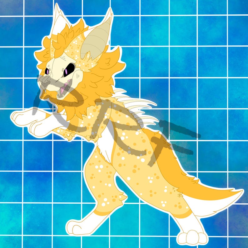 Full-body Skulldog Adoptables Furry Fandom Original Characters