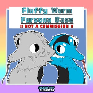 Base de Fursona de Minhoca Fofa // Fandom Furry P2U // Minhoca em um Fio