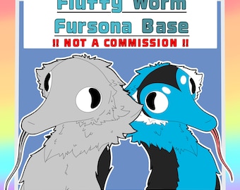 Fluffig mask Fursona Base // Furry Fandom P2U // Mask på ett snöre