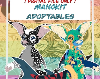 Fursona Adoptables // Full-body Manokit Adopts // Furry Fandom Original Characters
