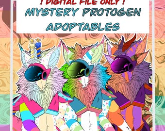 Fursona Adoptables // Full-body Mystery Protogen Adopts // Furry Fandom Original Characters
