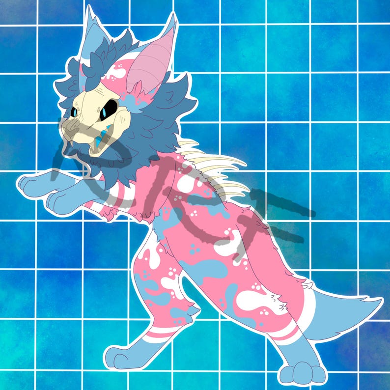 Full-body Skulldog Adoptables Furry Fandom Original Characters