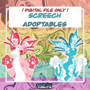 Fursona Adoptables // Full-body Screech Adopts // Furry Fandom Original Characters