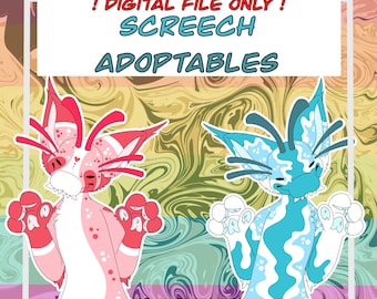 Fursona Adoptables // Full-body Screech Adopts // Furry Fandom Original Characters