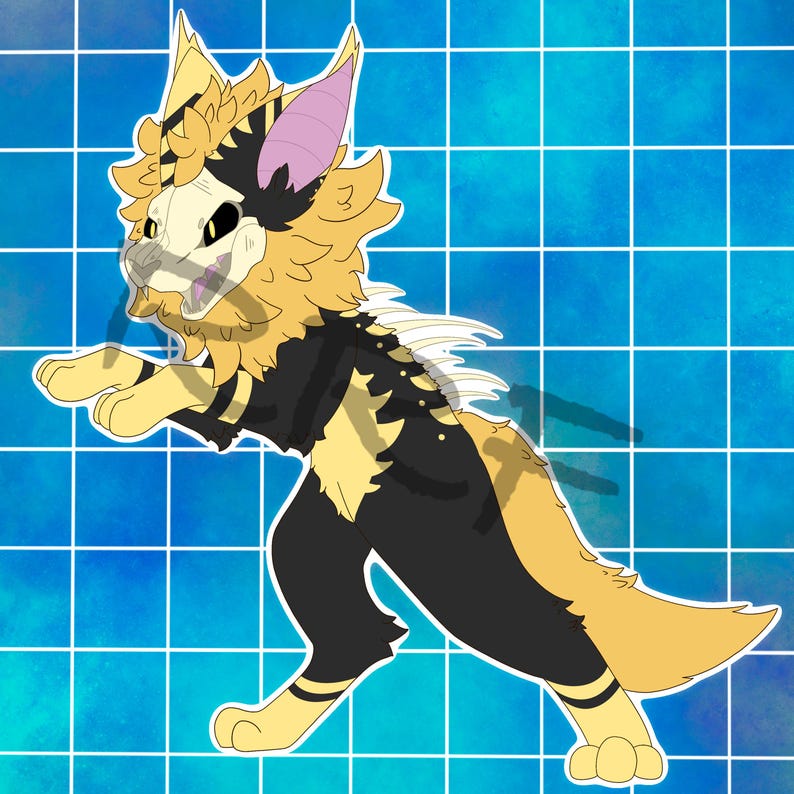 Full-body Skulldog Adoptables Furry Fandom Original Characters