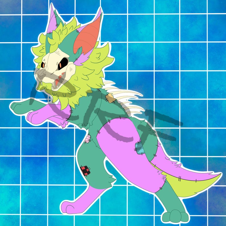 Full-body Skulldog Adoptables Furry Fandom Original Characters