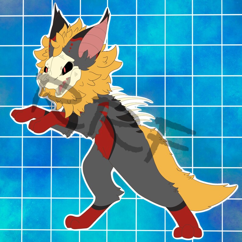 Full-body Skulldog Adoptables Furry Fandom Original Characters