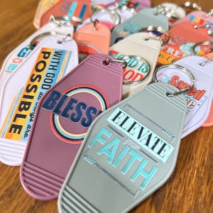 Retro Motel key rings