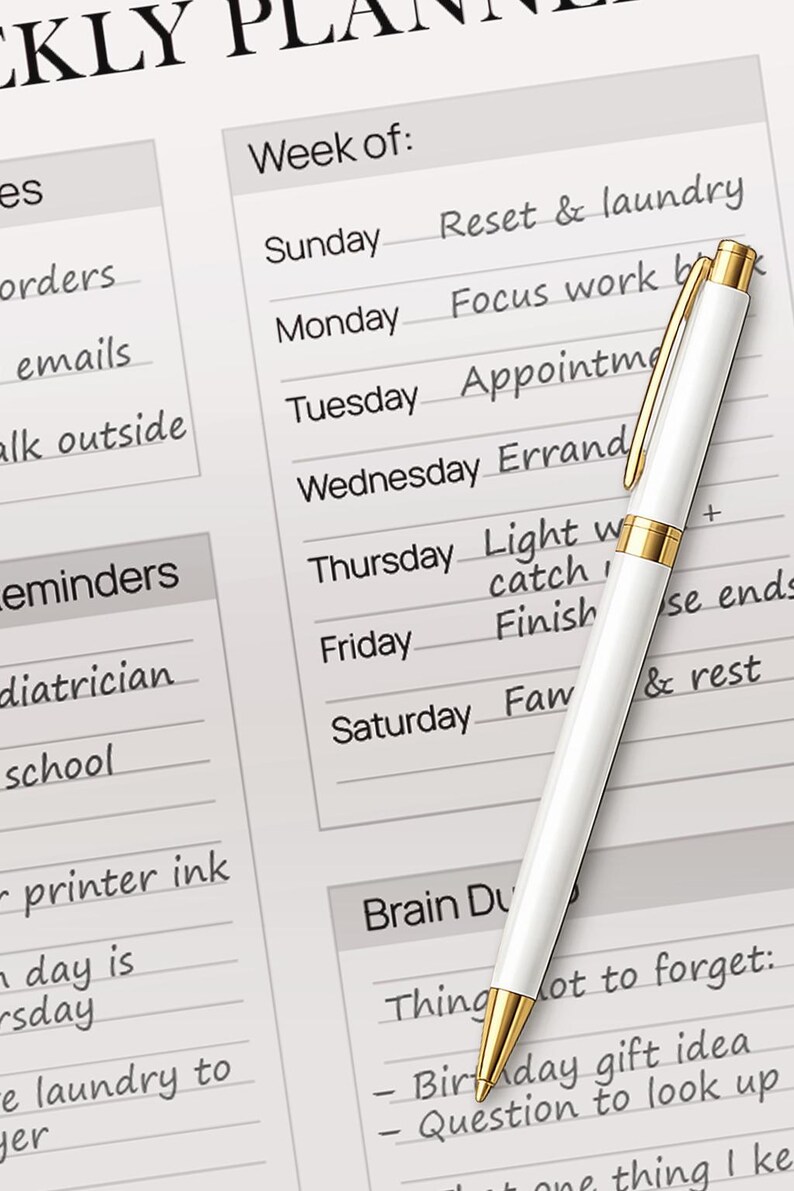 Minimal Weekly Planner Printable | Simple Weekly Layout | Clean & Calm ...