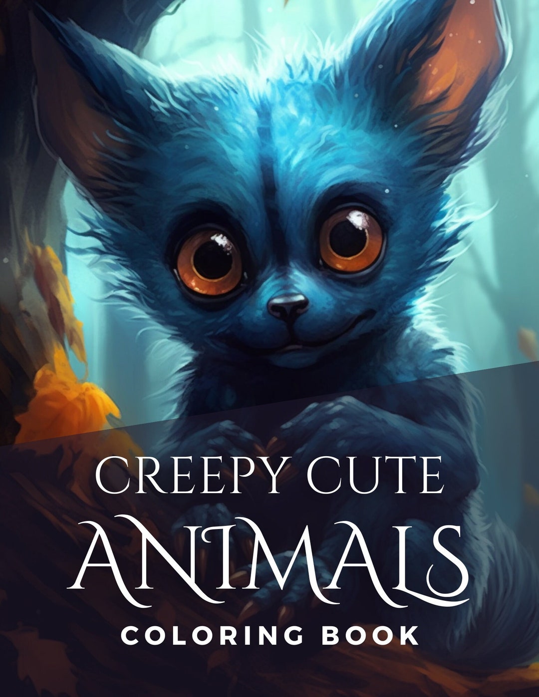 Creepy Cute Critters: Animal Coloring Book - Etsy