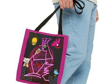 Tote Bag (AOP)çanta, bez çanta komik eşyakar,ona hediye hediyelik eşyalar ,muzik, şarkıcı,pop ,şarkıcı kadın