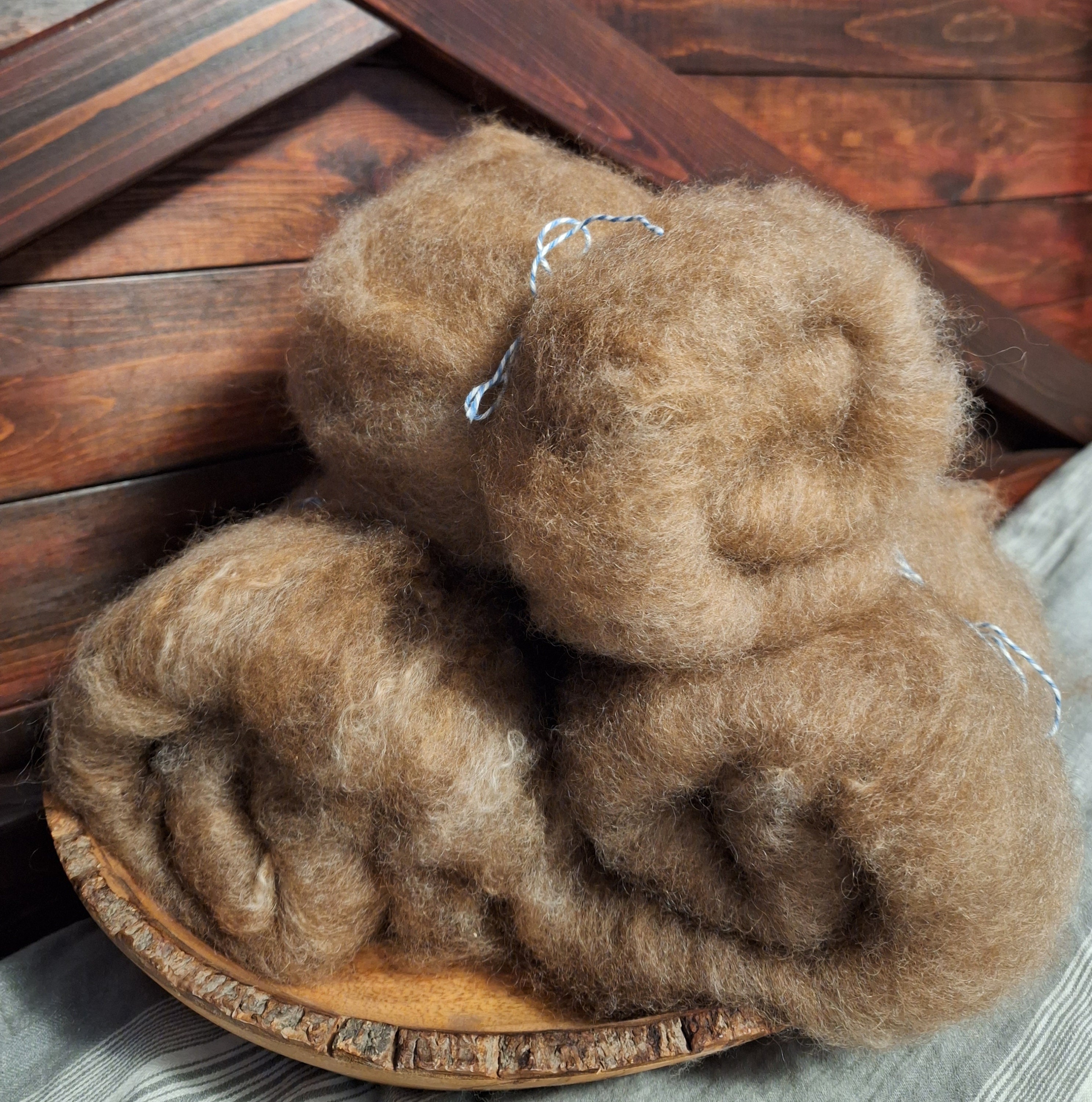 FINNSHEEP WOOL Pencil ROVING for Knitting 140-145 Grams in One